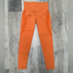 NVGTN Burnt Orange Contour Seamless Leggings, Size Small